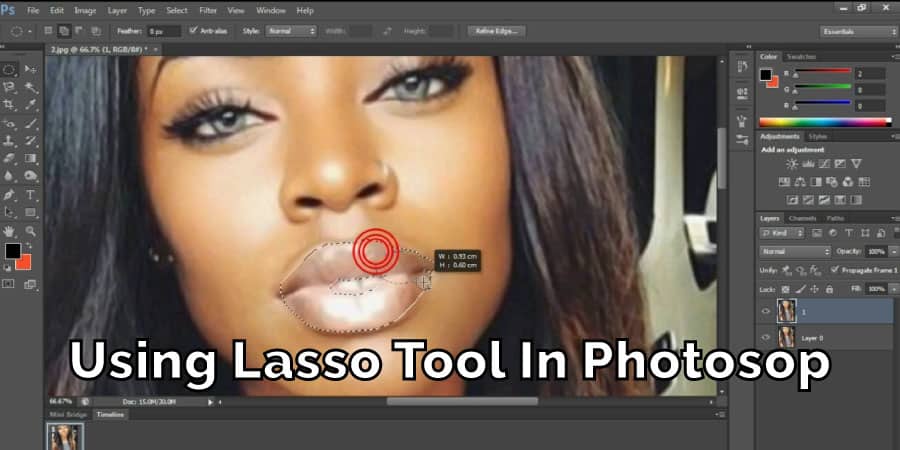 Using Lasso Tool in Photoshop